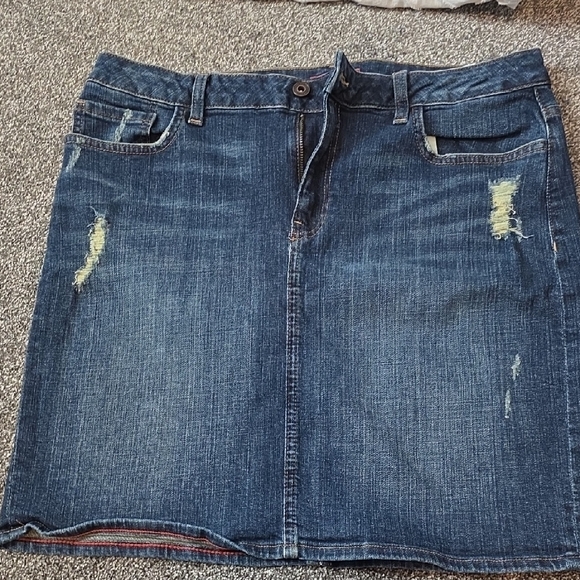 Tommy Hilfiger Blue Denim Mini Skirt - Picture 2 of 4